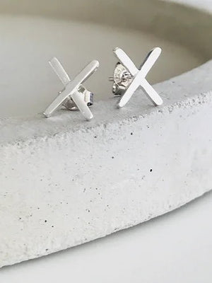 X Studs Sterling Silver
