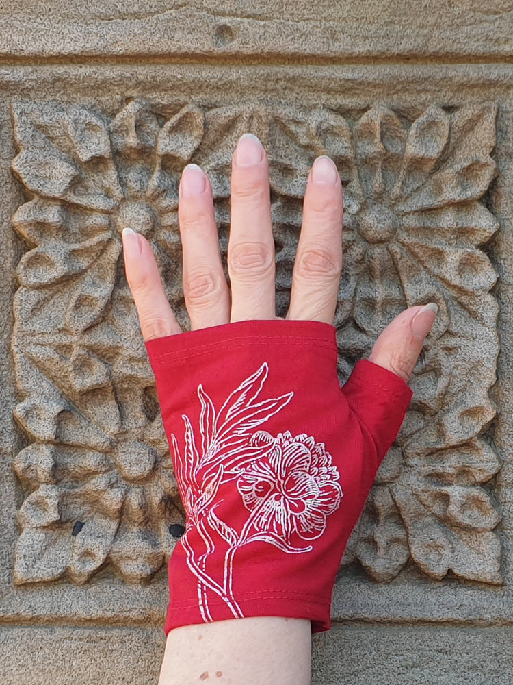 Merino Fingerless Gloves - Hobo Length