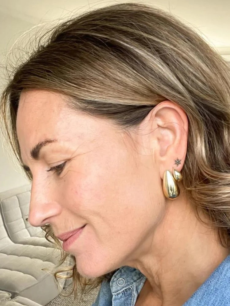 Large Tear Drop Silver Earrings