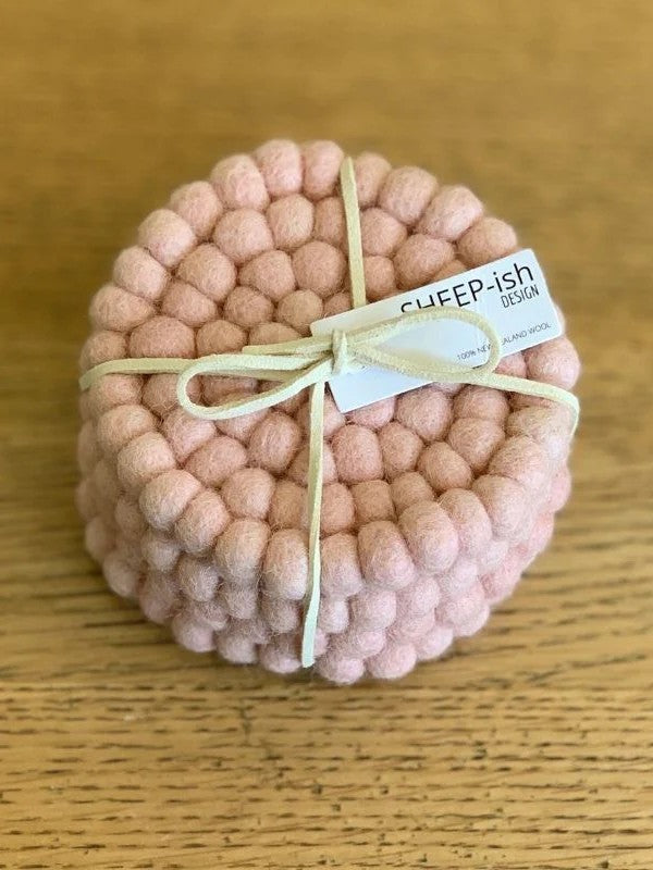 Felt Ball Coasters - Set of 4