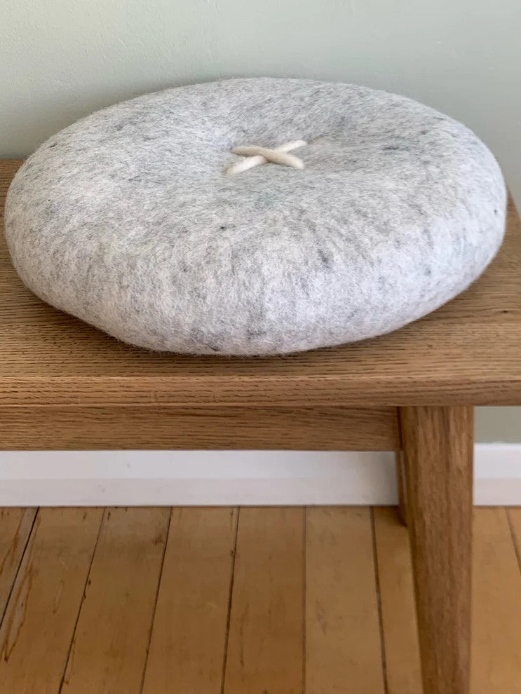 NZ Wool Button Cushion