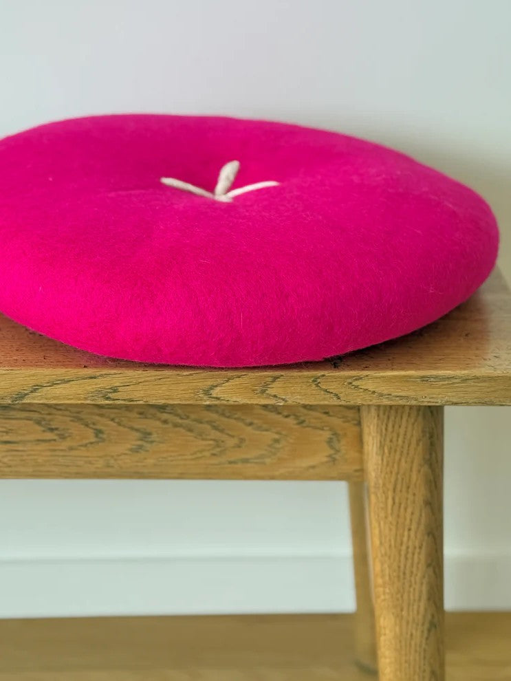 NZ Wool Button Cushion