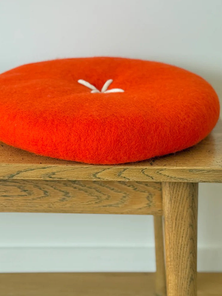 NZ Wool Button Cushion