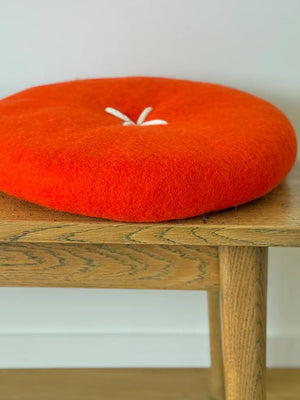 NZ Wool Button Cushion
