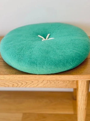 NZ Wool Button Cushion