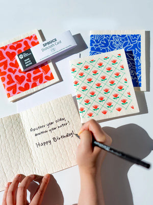 Spruce Dishcloth Greeting Cards