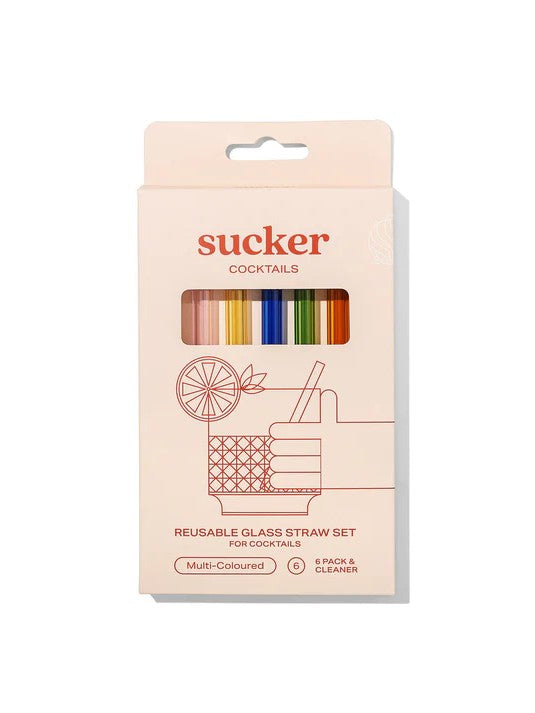 Cocktail Glass Drinking Straw Set