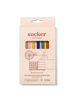 Cocktail Glass Drinking Straw Set