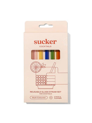Cocktail Glass Drinking Straw Set