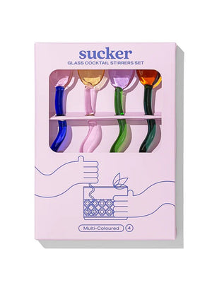 Glass Cocktail Stirrer Set
