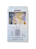 Curly Glass Straw Set