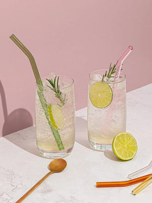 Reusable Glass Drinking Straws - Multi-colour
