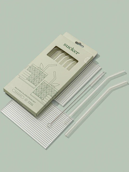 Reusable Glass Drinking Straws - Transparent