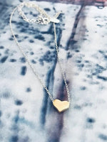Fine Sterling Silver Heart Choker Necklace