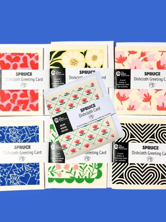 Spruce Dishcloth Greeting Cards