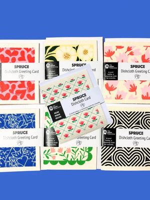 Spruce Dishcloth Greeting Cards